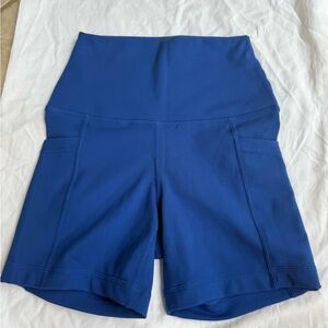 Lululemon Athletica Blue Bike Shorts High-Waisted Performance